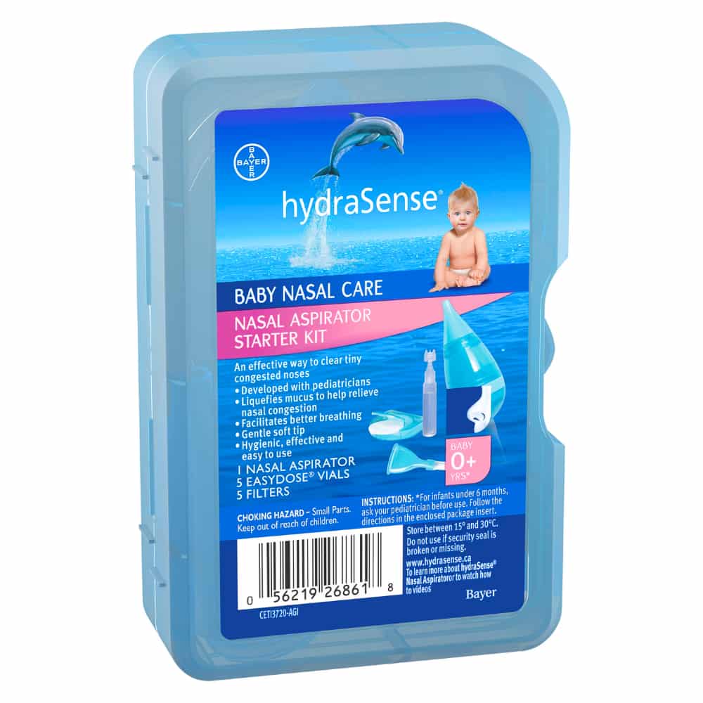 hydraSense Nasal Aspirator Starter Kit, Baby Nasal Care, Relieve Congested and Stuffy Noses, 1 Kit