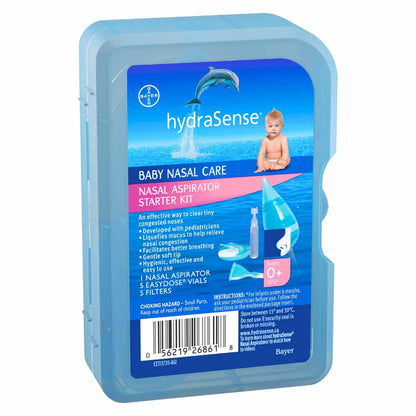 hydraSense Nasal Aspirator Starter Kit, Baby Nasal Care, Relieve Congested and Stuffy Noses, 1 Kit