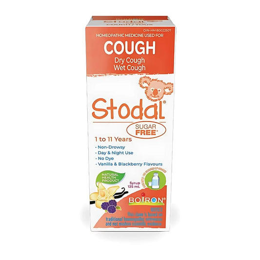Children's Stodal Sugar Free Is a Homeopathic Syrup for Wet or Dry Cough in Children 1 to 11 Years of Age.