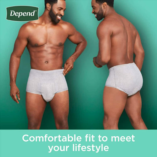 Depend Fresh Protection Adult Incontinence Underwear for Men - Grey - Maximum - Extra-Large - 15 Count