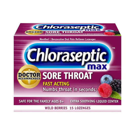 Chloraseptic Max Sore Throat Berries (Box 15 Lozenges)