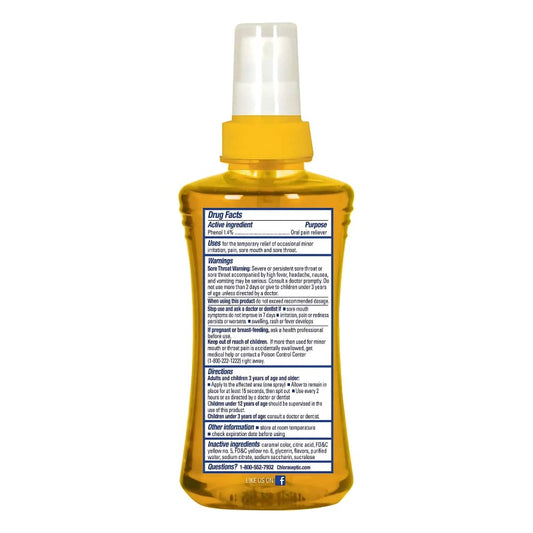 Chloraseptic Warming Sore Throat Spray - Honey Lemon - 177ml