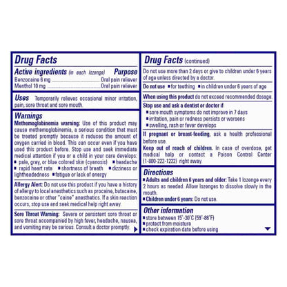 Chloraseptic Sore Throat with  Soothing Liquid Centre Lozenges Citrus