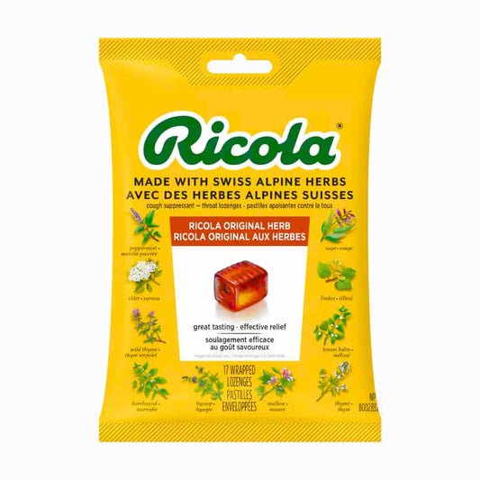 Ricola Cough Suppressant Throat Lozenges - Original Herb - 75g