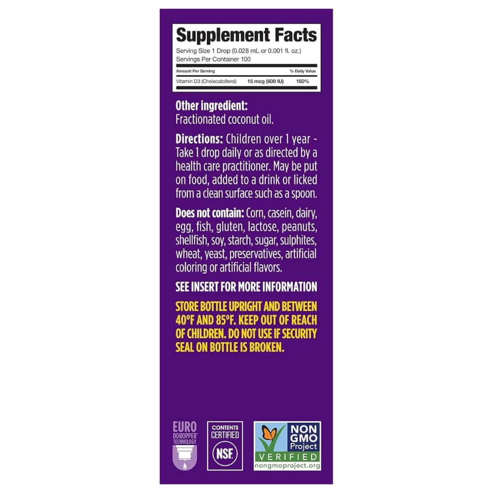 Ddrops Booster Liquid Vitamin D3 - 100 Drops