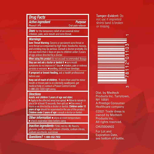 Chloraseptic Sore Throat Spray - Cherry - 177ml