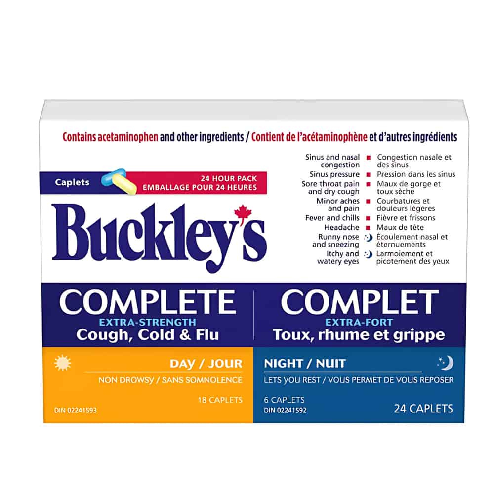 Buckley's Complete Extra-Strength Cough, Cold & Flu Day/Night Caplets - 24's