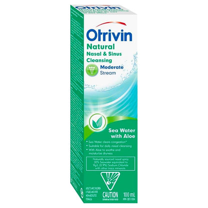 Otrivin Natural Severe Congestion Relief Moderate Stream Nasal Spray - 2 in 1 Sea Water - 100ml