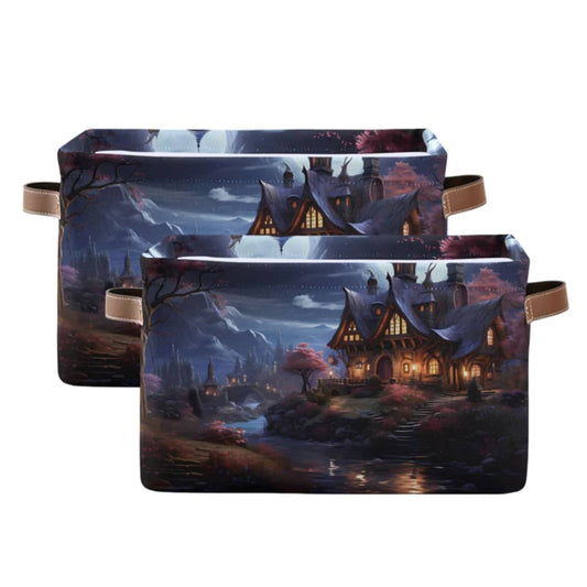 Castle in Magic Storage Basket Large Bin