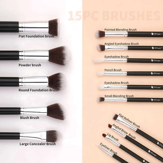 Classic Black Essential Face & Eye Brush Set