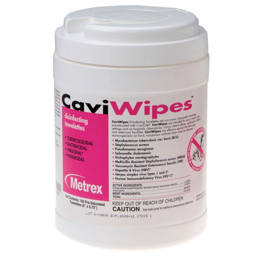 (2 pack) CaviWipes 13-1100 Surface Disinfectant Wipe 160 Count Canister