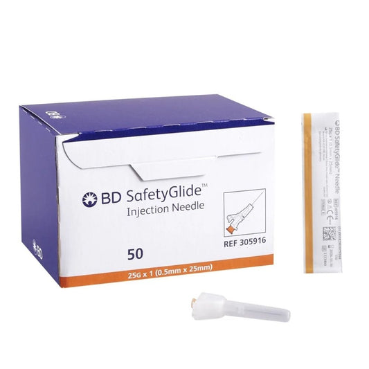 BD SafetyGlide™ Needle, 25G x 1" (Box 50 pcs)