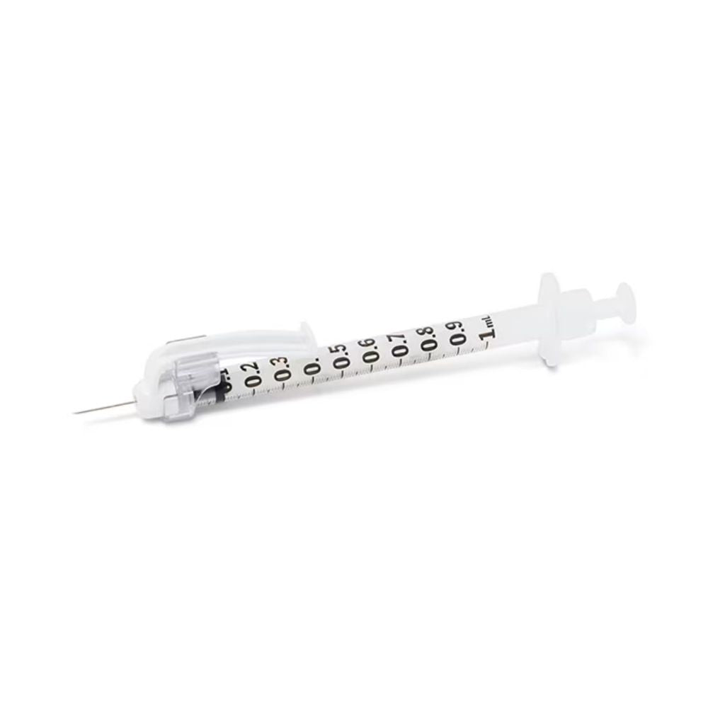 BD SafetyGlide™ TB Syringe w/Needle, 1cc, 27G x 1/2" (Box 100 pcs)
