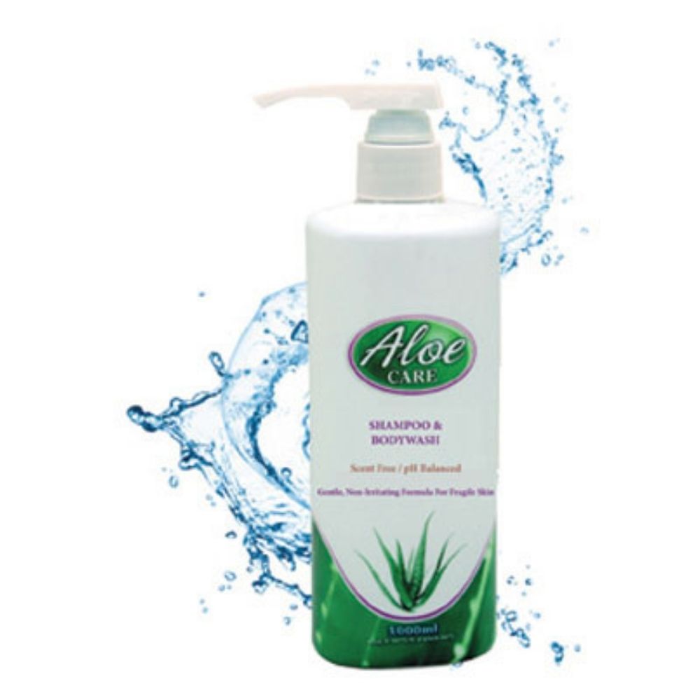 Aloe-Care Scent Free Shampoo And Bodywash, Pump Bottle, 1000mL (Case 6 pcs)