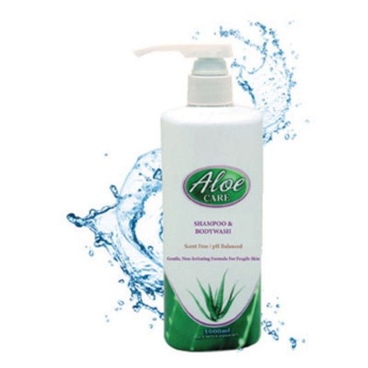 Aloe-Care Scent Free Shampoo And Bodywash, Pump Bottle, 1000mL (Case 6 pcs)