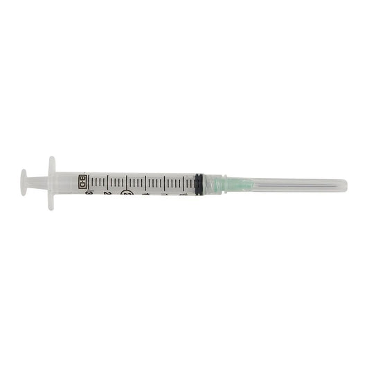 BD Luer-Lok™ 3mL Syringe with Needle, 21 G x 1 1/2" (Green Hub) (Box 100 pcs)