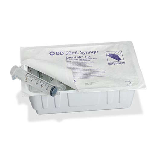 Sterile Syringe Convenience Tray, 50 ml, Luer Lock Tip (Case 120 pcs)