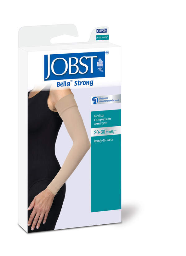 Ea/1 Jobst Bella Strong Ready-To-Wear Armsleeve W/Sil Band, 15-20Mmhg, 2 Regular, Natural