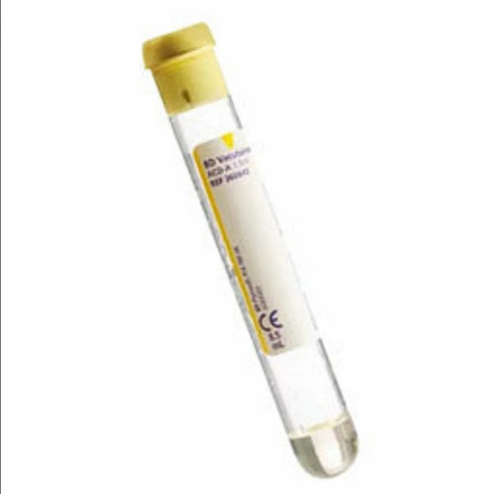 BD Vacutainer® Specialty Tubes, Glass, 8.5mL, 16mm x 100mm, Yellow ...