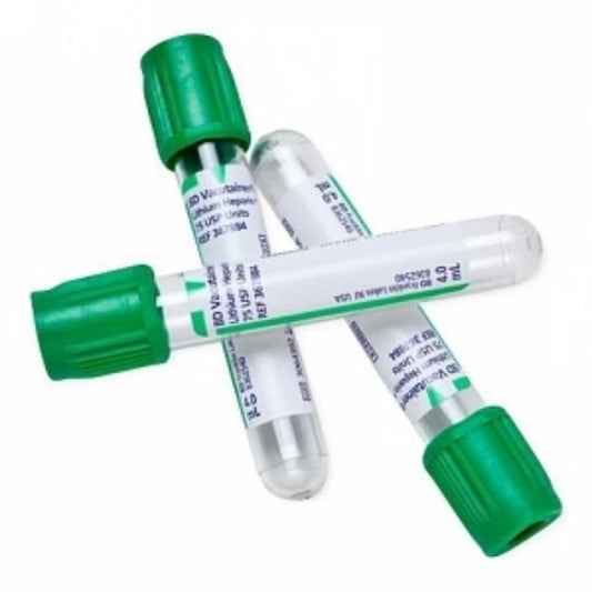 BD Vacutainer® Lithium Heparin Tubes, 13mm x 75mm, 4mL, Green
