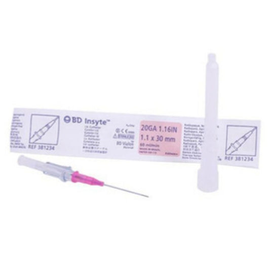 BD Insyte™ IV Catheter w/Vialon™ Catheter Material, 20G x 1-1/4" - Pink (Box 50 pcs)