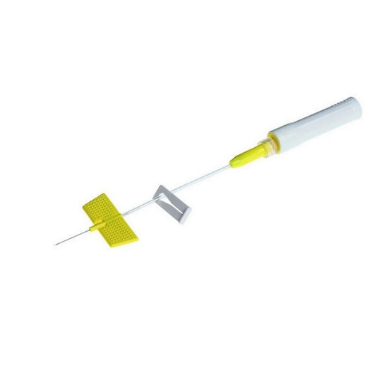 BD Saf-T-Intima™ Closed IV Catheter, 24G x 3/4", Straight, Yellow