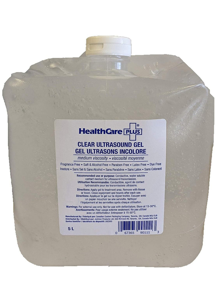 Healthcare Plus Clear Ultrasound Gel 5L w/Disp Bottle