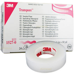 Bx/24  3M  Transpore Surgical Tape 1/2In X  10 Yrds