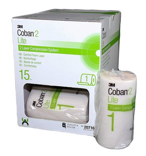 Cs/10Rl Coban 2 Lite Compression, Comfort Foam Layer (Layer 1 Only), 6In X 3Yrds