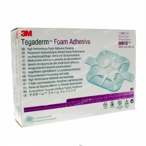 Bx/10 Tegaderm  Foam Dressing Adhesive, Adhesive Wrap (Square) Inner Diameter:2In X 2In,Outer Diameter:3.5In X 3.5In