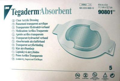 Bx/5  Tegaderm Acrylic Dressing  Medium Oval Clear , 4.4In X 5.0In (11.1Cm X 12.7Cm)