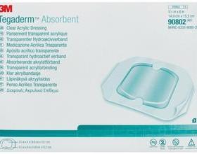 Bx/5 Tegaderm Acrylic Dressing Small Square Clear , 6Inx5.9In (15.24Cmx 14.98Cm)