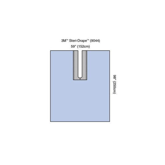 Bx/10  Drape Shoulder Split Sheet With Pouch With 2 Exit Ports