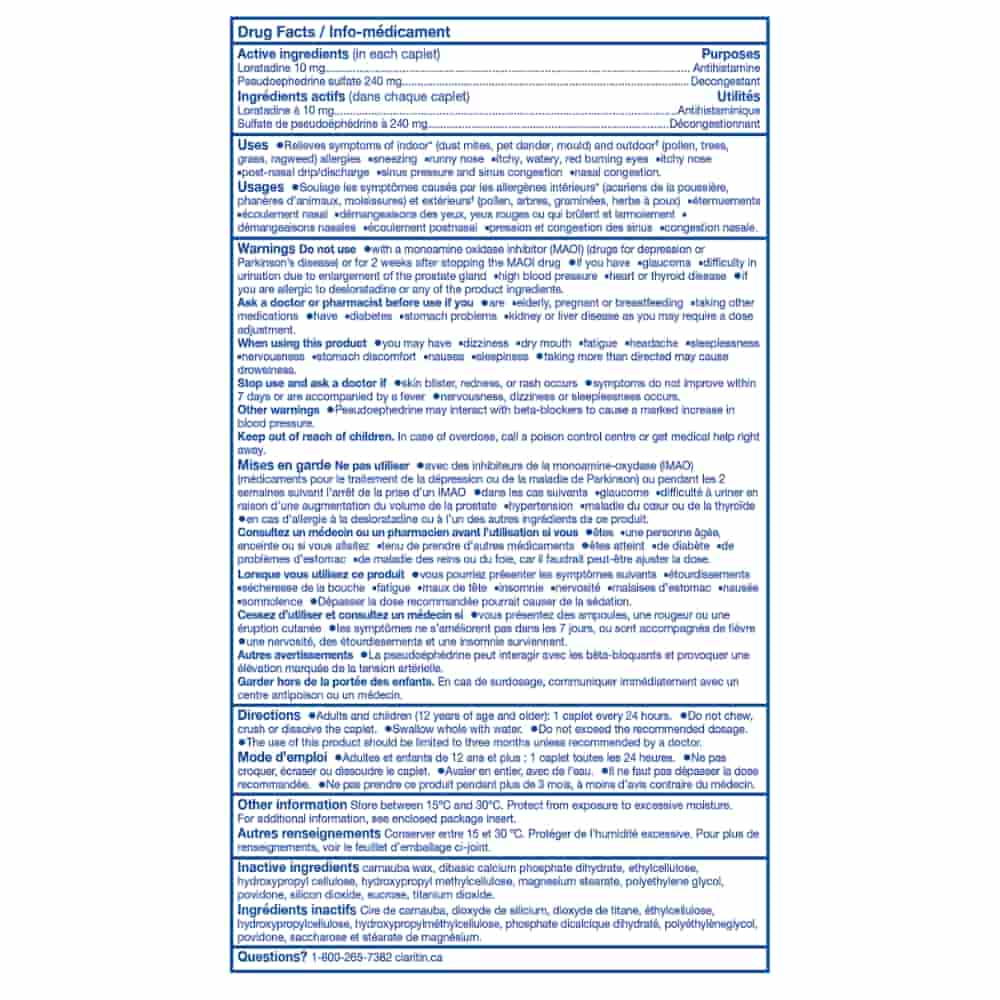 Claritin Allergy + Sinus Extra Strength 24HR - 15s