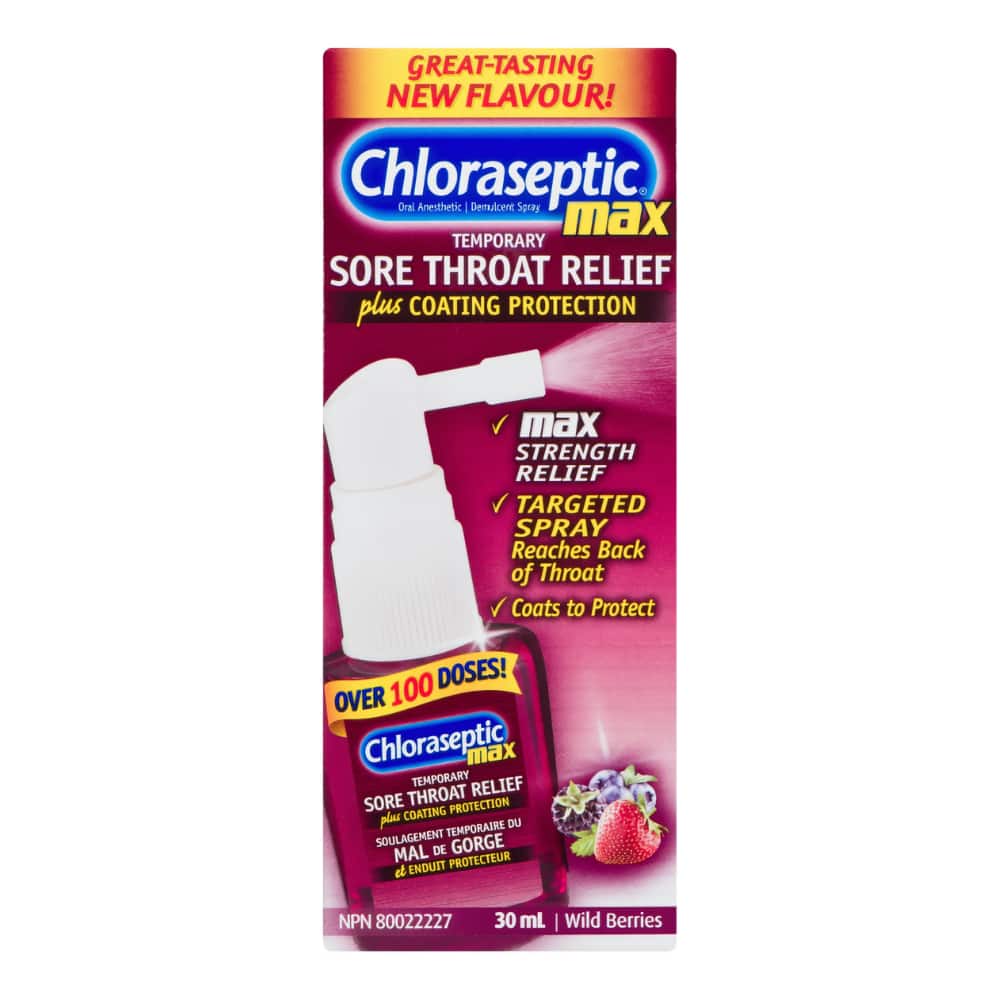 Chloraseptic Max Sore Throat Relief Spray - Wild Berries - 30ml