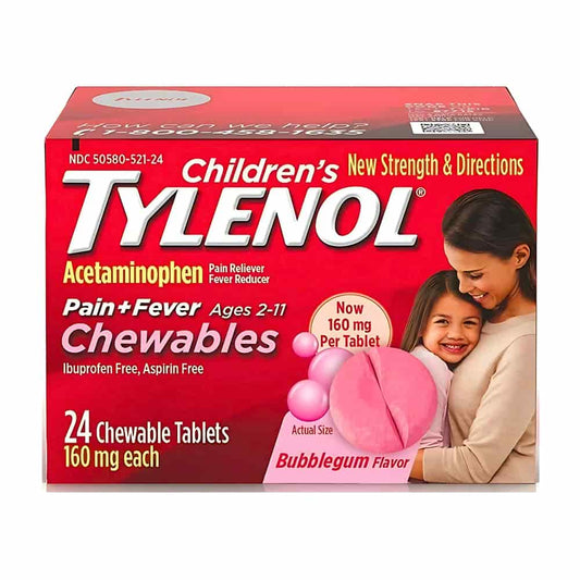 Children's Medicine, Fever & Pain, Chewable, Bubble Gum