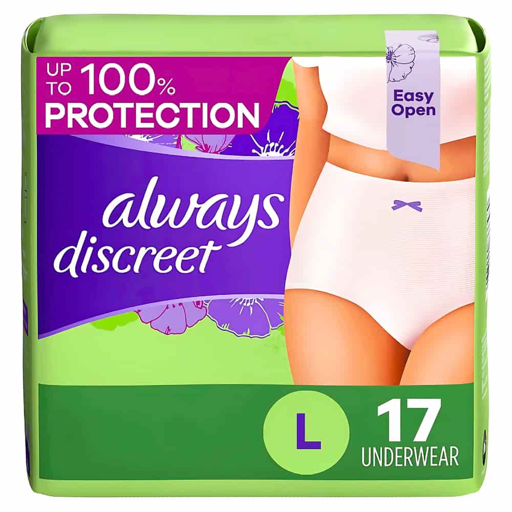 Discreet, Postpartum Incontinence Underwear, Maximum, 17 Underwear