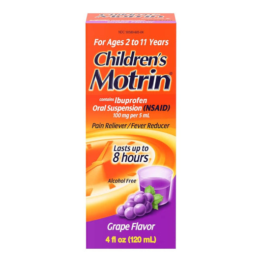 Children's Liquid Pain Relief, Ibuprofen, Grape Flavour
