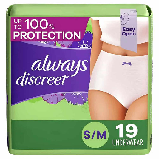 Discreet, Postpartum Incontinence Underwear, Maximum, 19 Underwear