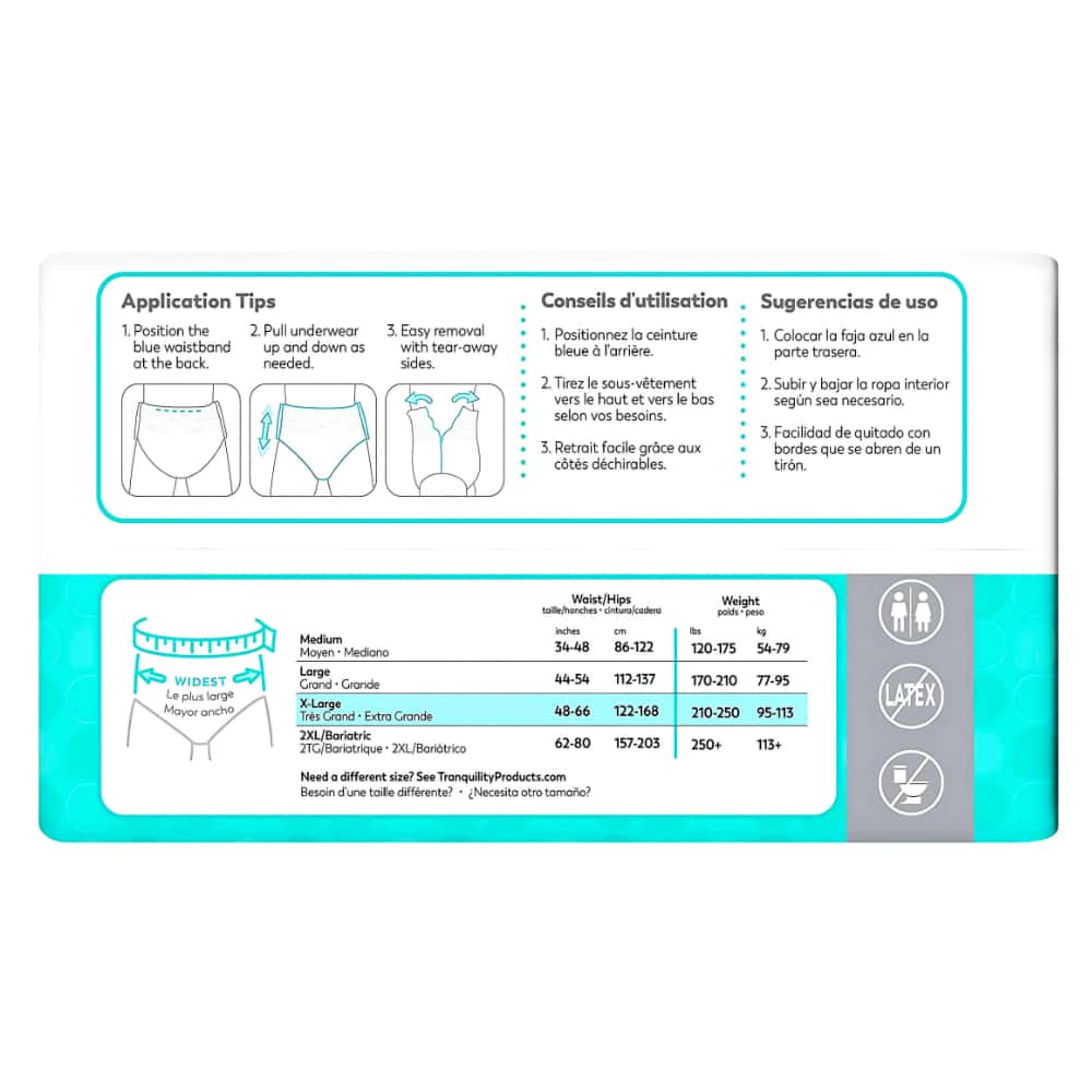 Disposable Absorbent Underwear, X-Large