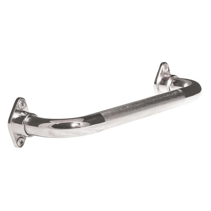 Chrome Knurled Grab Bar with Rotating Flange 18"