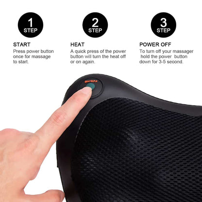 Costway Shiatsu Shoulder Neck Back Massage Pillow with Heat Deep Kneading Massager Car Seat