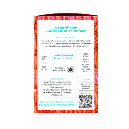 DAVIDsTEA Rooibos Tea - Cinnamon Rooibos Chai - 12's