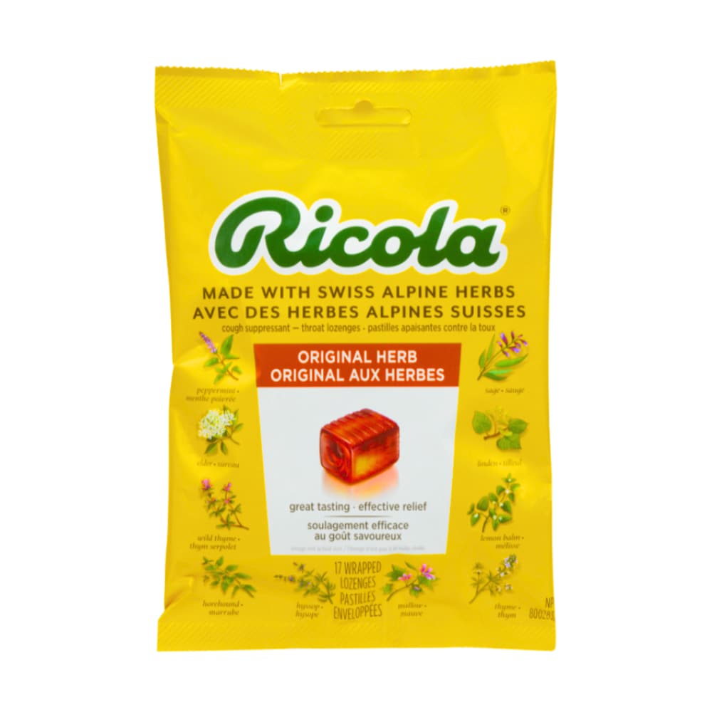 Ricola Cough Suppressant Throat Lozenges - Original Herb - 75g
