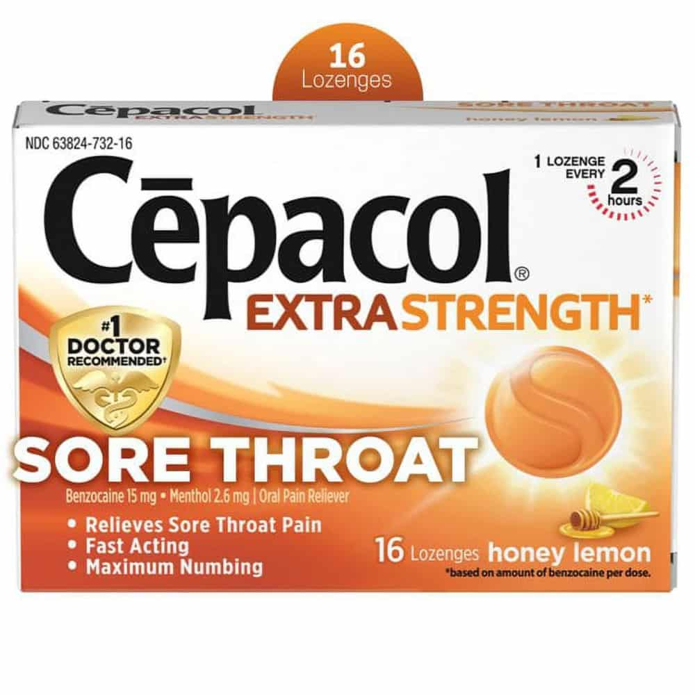 Cepacol® Extra Strength Sucrose Free Honey Lemon Value Pack, Sore Throat Lozenges, 16 ct