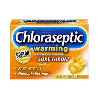 Chloraseptic Warming Sore Throat Lozenge Honey Lemon - 15s