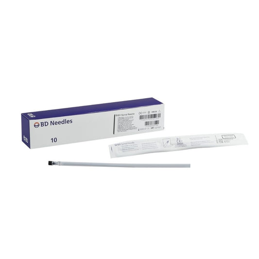 BD™ Long Length Spinal Needle w/Quincke Bevel, 22G x 5" (Box 10 pcs)