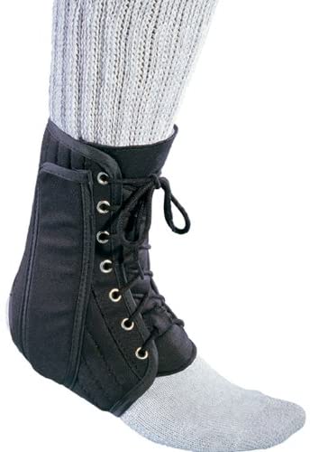 Ea/1 Procare Lace-Up Canvas Ankle Brace Small (7 - 8 1/2" Ankle)
