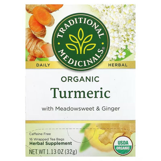 Traditional Medicinals Turmeric Organic Tea - Meadowsweet and Ginger - 16's