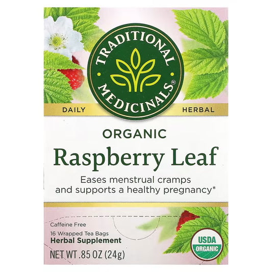 Traditional Medicinals Organic Wrapped Tea Bags - Raspberry Leaf - 16's